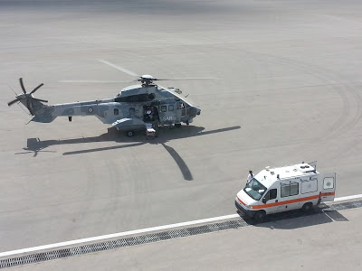  Αεροδιακομιδή ασθενή από τη Σαμοθράκη με Super Puma