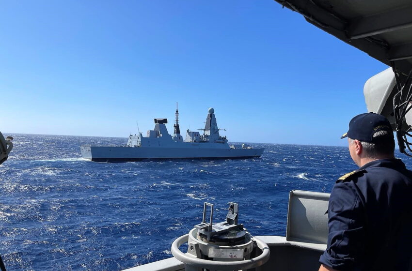  Συνεκπαίδευση της Φρεγάτας (Φ/Γ) ΕΛΛΗ  με το Αντιτορπιλικό HMS DEFENDER του Βασιλικού Πολεμικού Ναυτικού του Ηνωμένου Βασιλείου