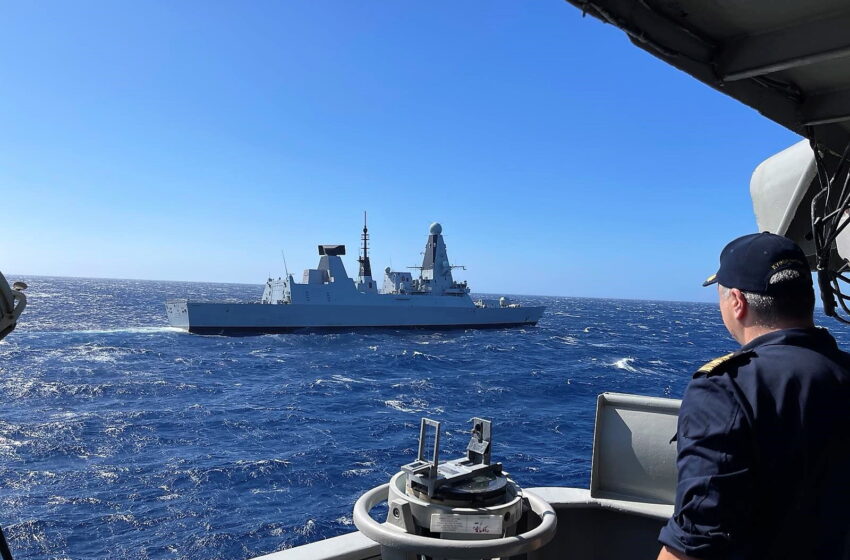 Συνεκπαίδευση της Φρεγάτας (Φ/Γ) ΕΛΛΗ με το Αντιτορπιλικό HMS DEFENDER του Βασιλικού Πολεμικού Ναυτικού του Ηνωμένου Βασιλείου